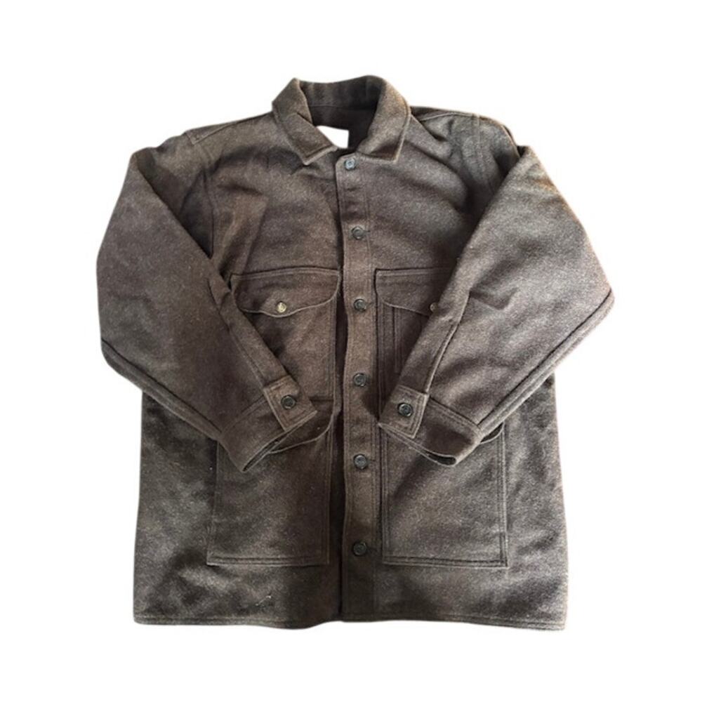 Filson Style 110 Mackinaw Wool Cruiser Jacket Brown Sz 48 USA Made Hunting Coat - Picture 3 of 16